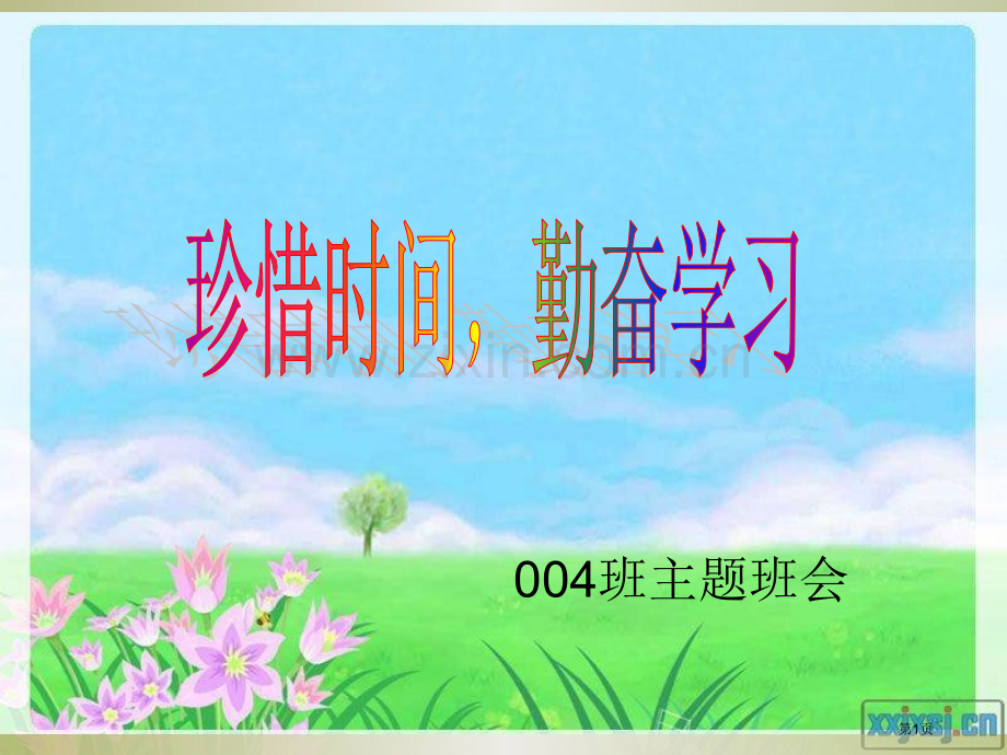 新编珍惜时间勤奋学习主题班会专业知识省公共课一等奖全国赛课获奖课件.pptx_第1页