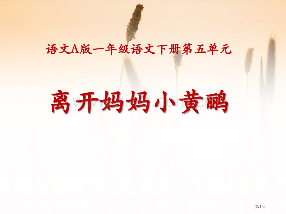 离开妈妈的小黄鹂省公开课一等奖新名师优质课比赛一等奖课件.pptx_第1页