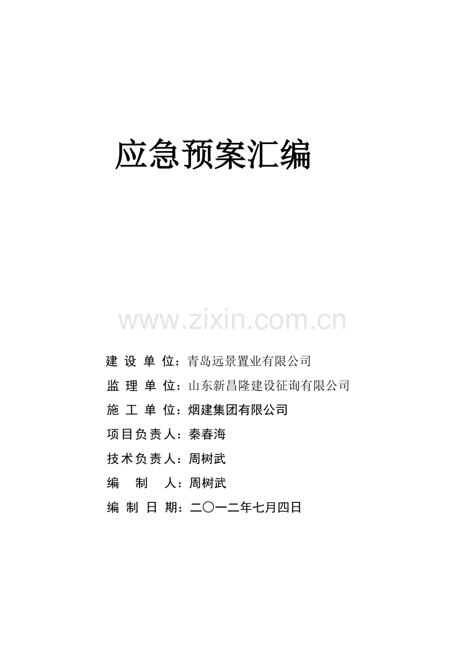 应急专项预案汇编范本.doc_第1页