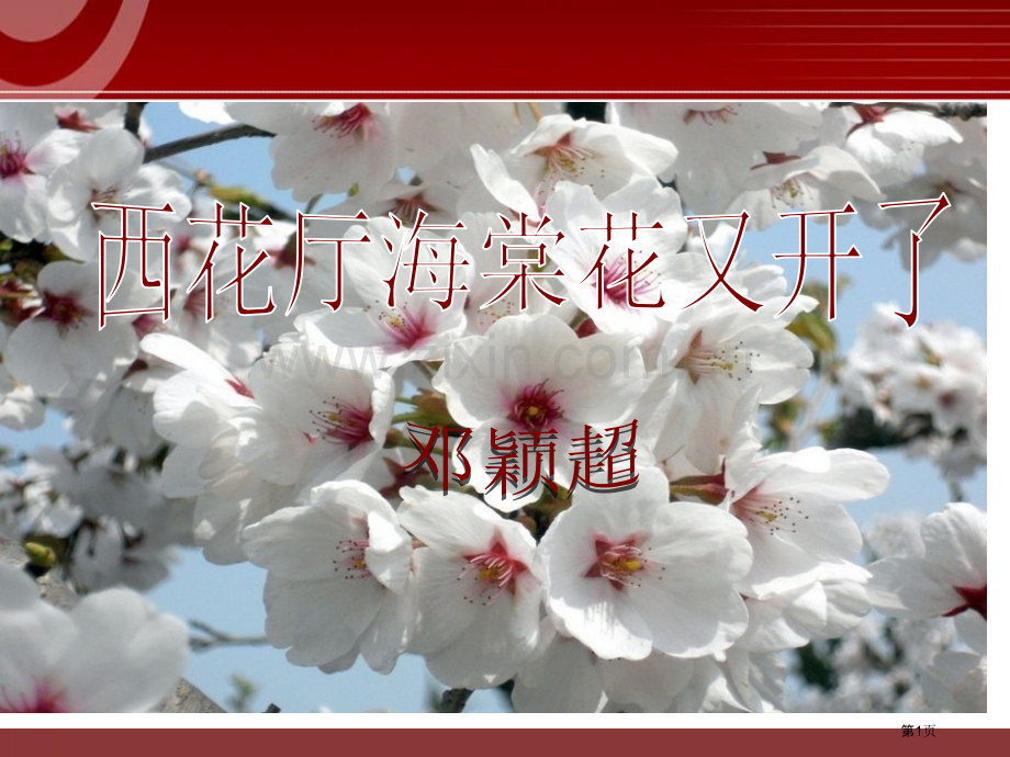 西花厅的海棠花又开了省公开课一等奖新名师优质课比赛一等奖课件.pptx_第1页