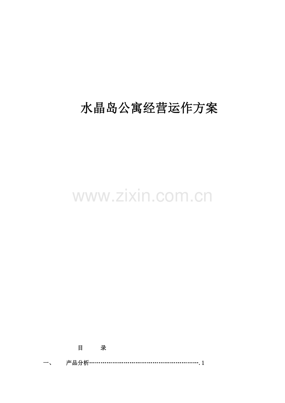 公寓经营运作专题方案.docx_第1页