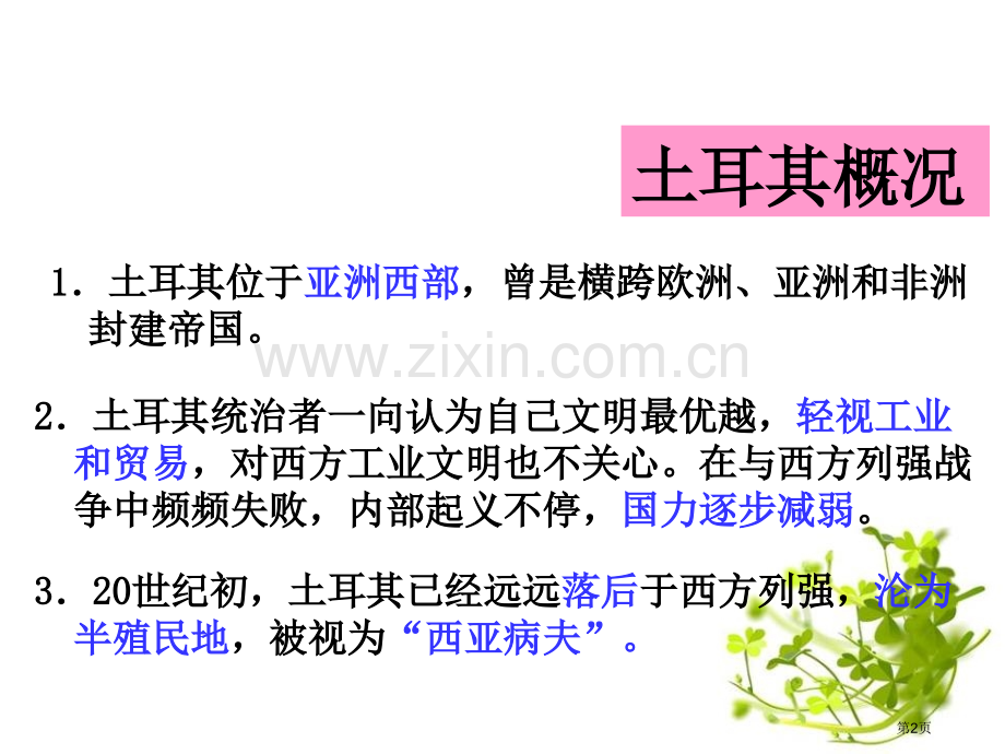 土耳其凯末尔革命开辟新的发展道路课件省公开课一等奖新名师优质课比赛一等奖课件.pptx_第2页