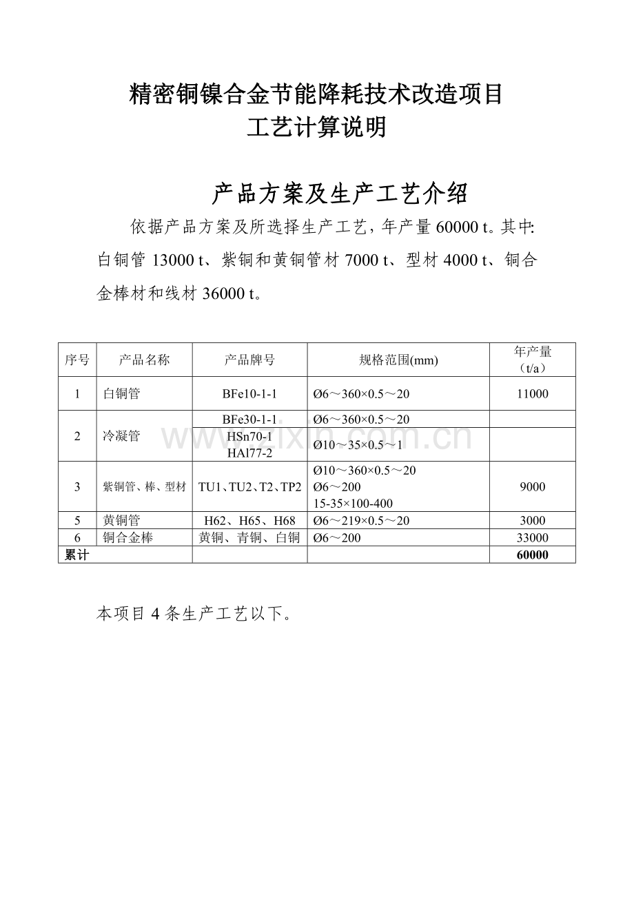 铜管棒材加工工艺简介模板.doc_第1页