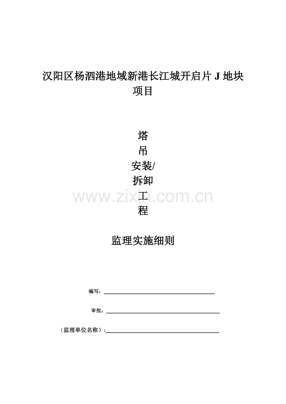 塔吊安装使用拆卸监理实施新版细则.doc_第1页