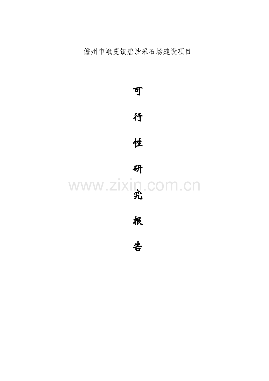 采石厂可行性研究应用报告.doc_第1页