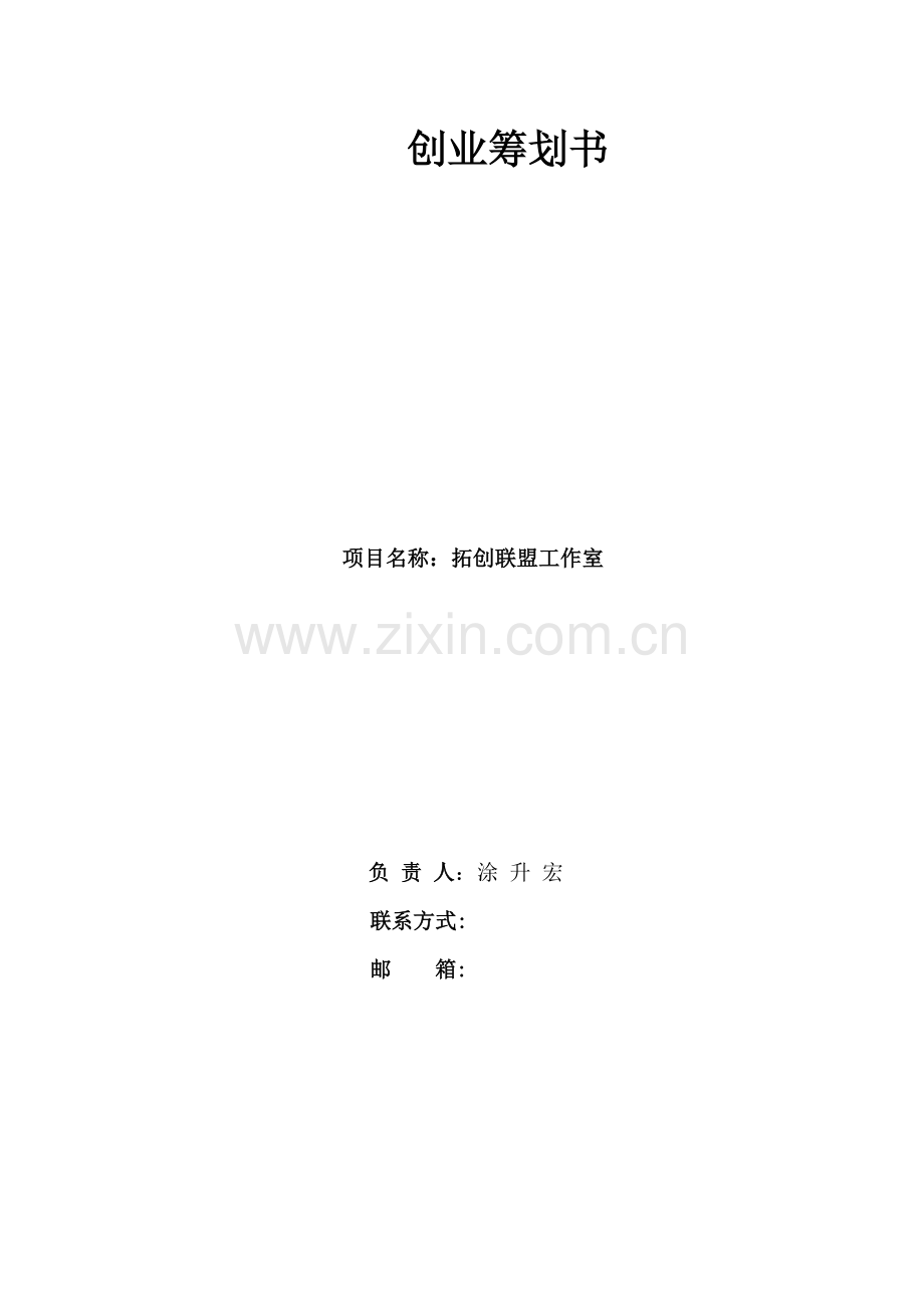 工作室专项项目综合计划书.docx_第1页