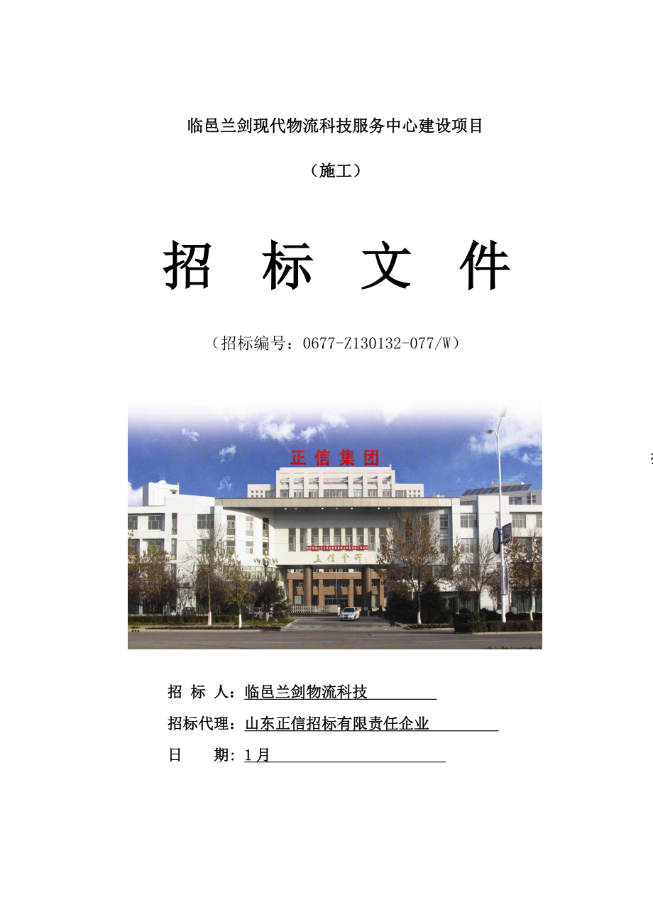 现代物流招标文件模板.doc_第1页