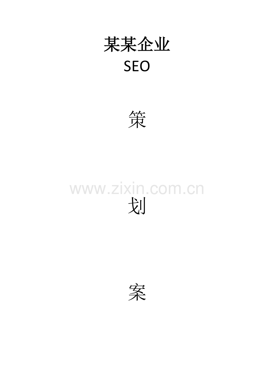 SEO专业策划案模板.docx_第1页