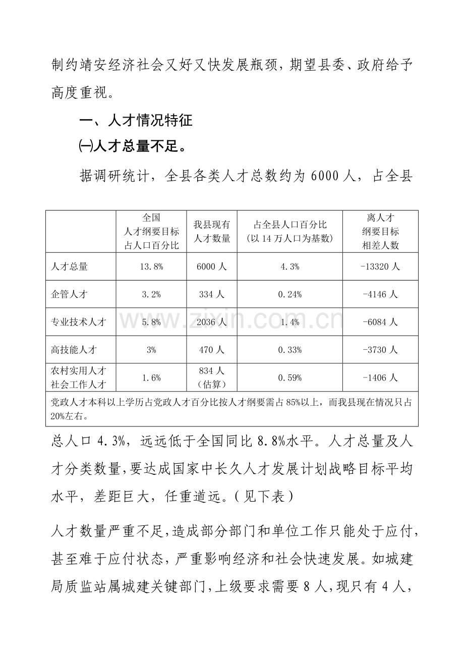 县人大代表政协委员优秀调研文章靖安县人才状况调研研究报告.doc_第2页