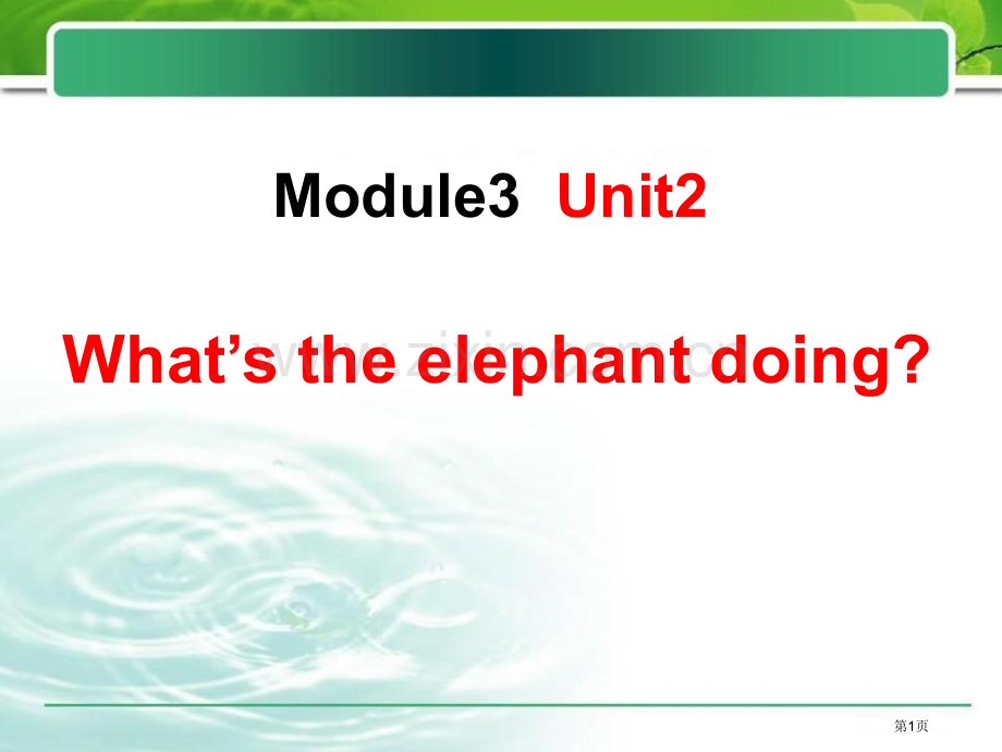 What's-the-elephant-doing省公开课一等奖新名师优质课比赛一等奖课件.pptx_第1页