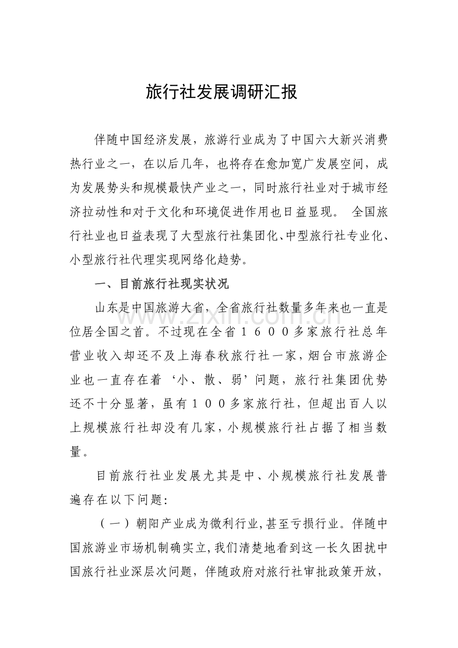 旅行社发展调研研究报告.doc_第1页