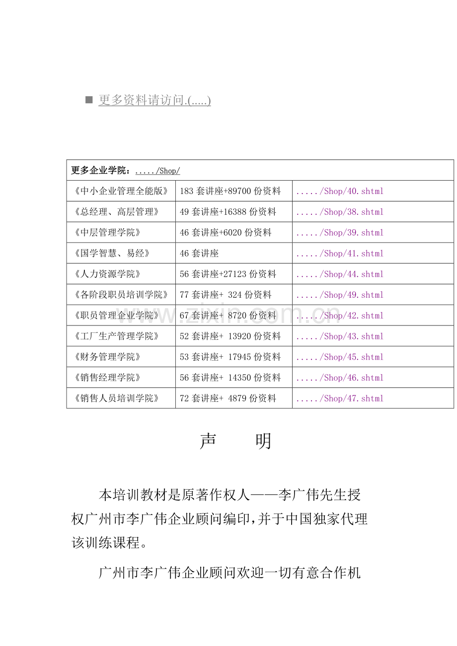 品牌家具专业销售流程与销售技巧模板.doc_第1页