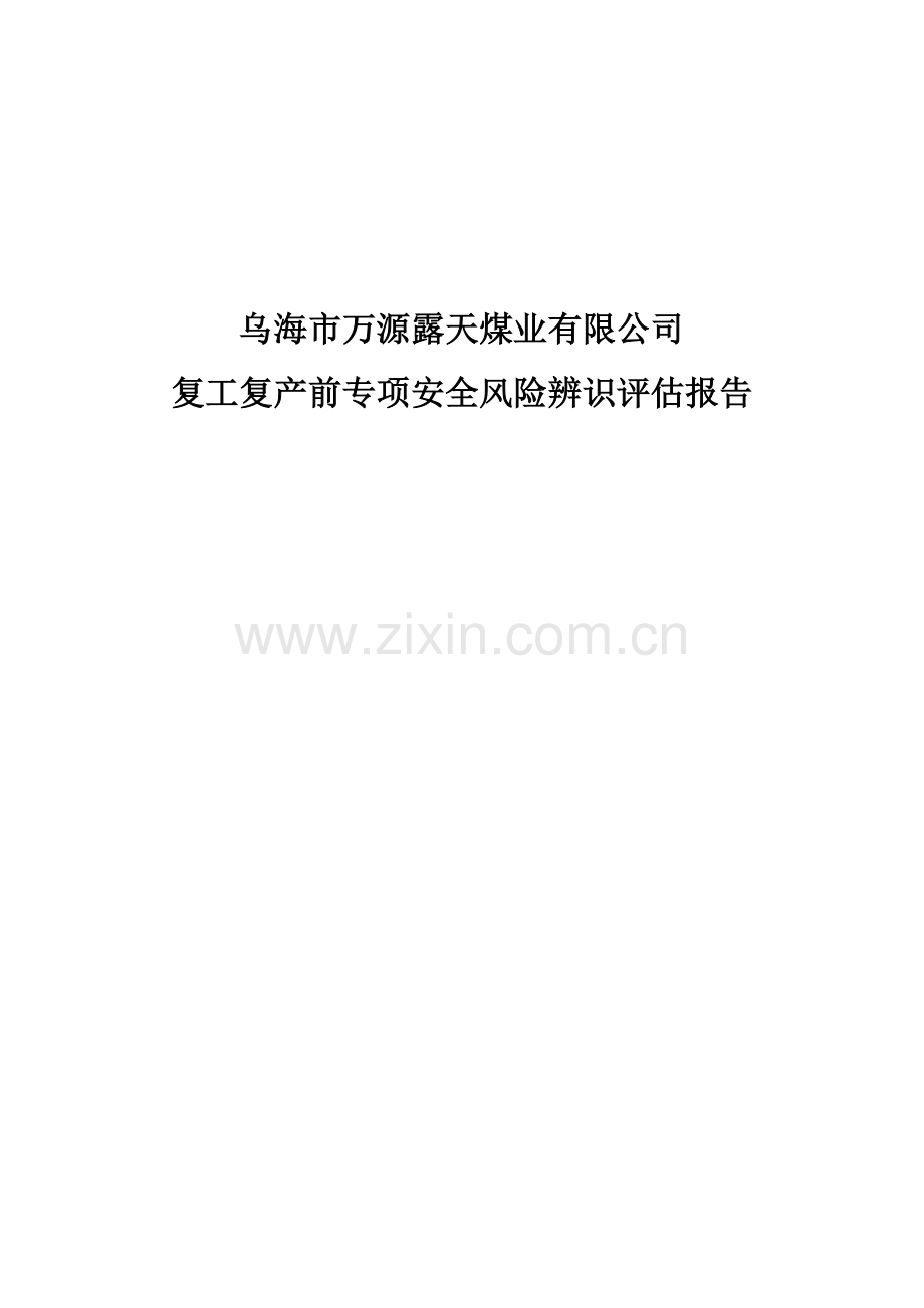 新版复工复产前专项安全风险辨识.doc_第1页