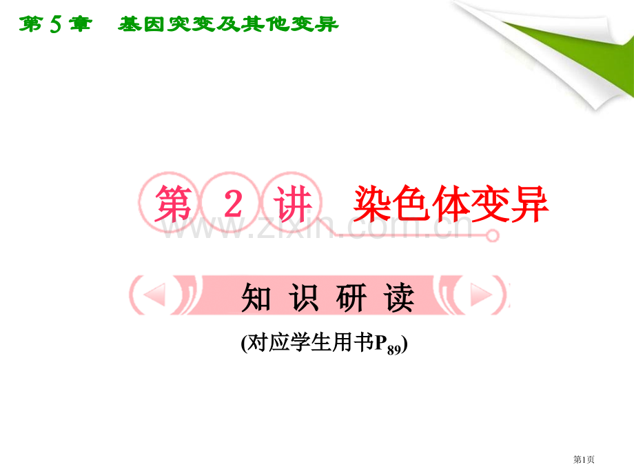 《染色体变异》知识研习市公开课一等奖百校联赛获奖课件.pptx_第1页