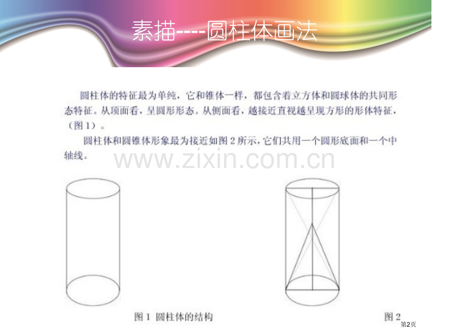 素描圆柱体的画法市公开课一等奖百校联赛获奖课件.pptx_第2页
