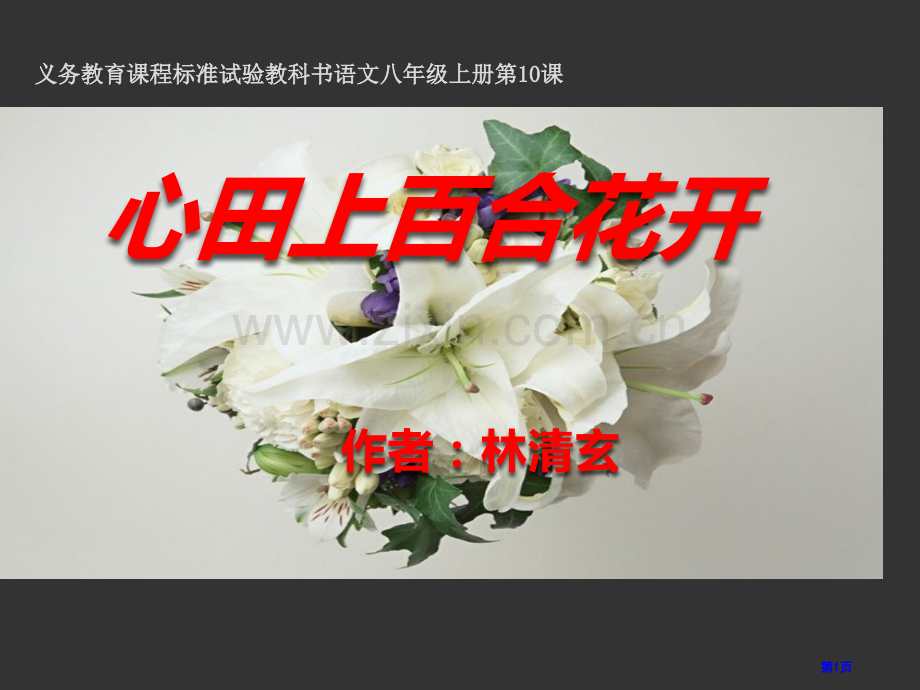 心田上的百合花省公开课一等奖新名师优质课比赛一等奖课件.pptx_第1页