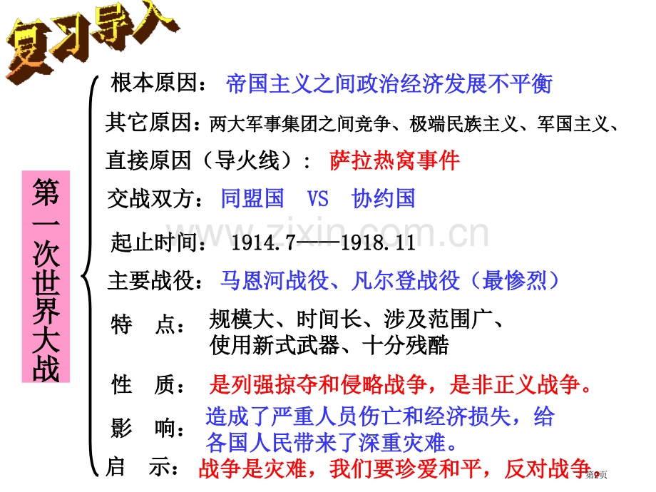 凡尔赛体系下的“和平”20世纪初的世界与中国省公开课一等奖新名师优质课比赛一等奖课件.pptx_第2页