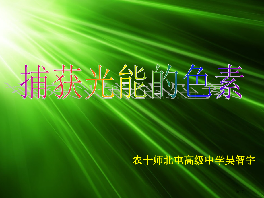 绿叶中色素的提取和分离说课市公开课一等奖百校联赛获奖课件.pptx_第1页