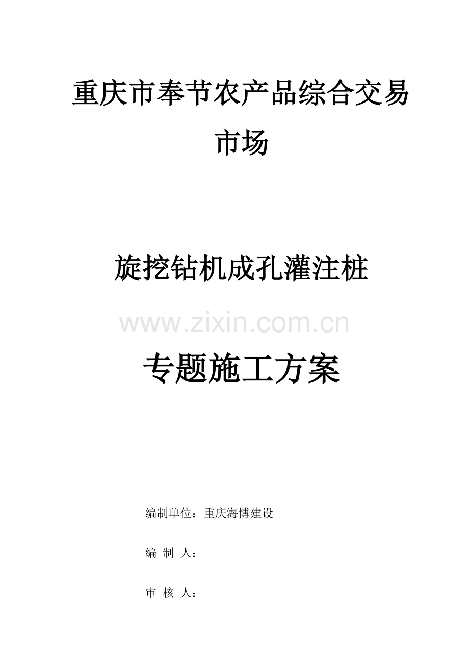 旋挖桩综合项目施工专项方案.doc_第1页