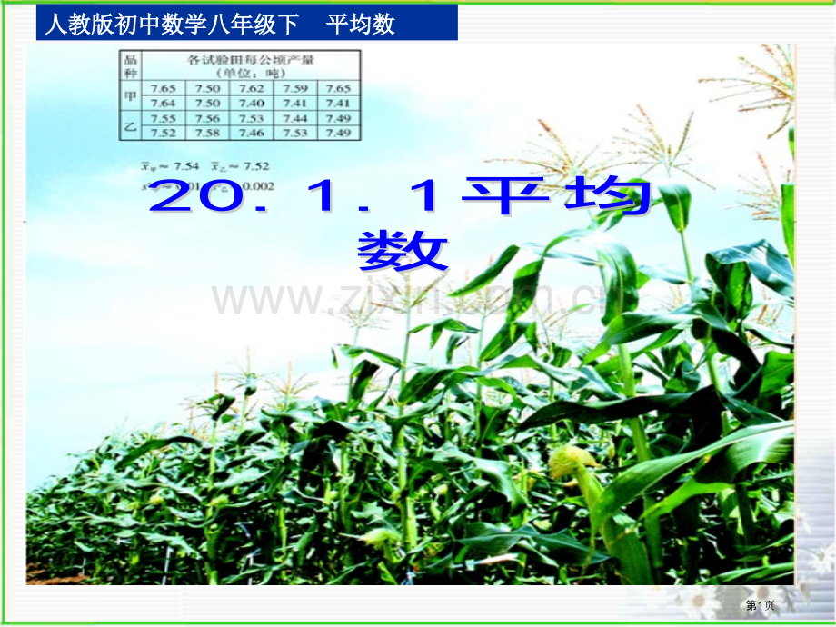 平均数省公共课一等奖全国赛课获奖课件.pptx_第1页