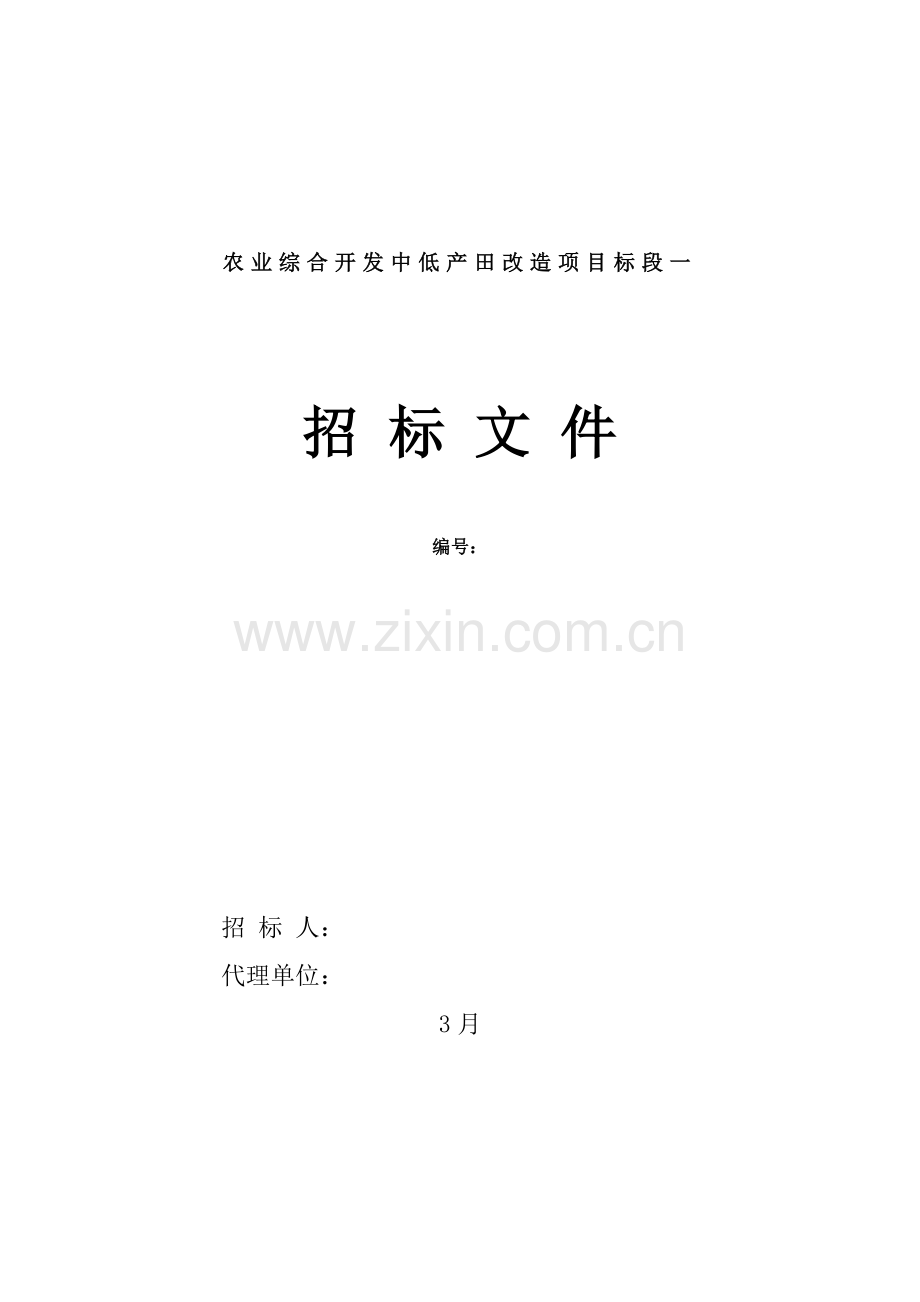 农田水利招标文件范本模板.doc_第1页