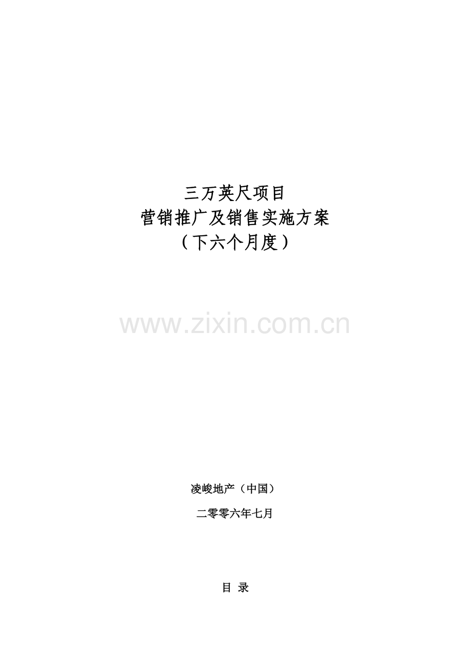 长沙融科三万英尺项目营销推广及销售实施方案凌峻样本.doc_第1页