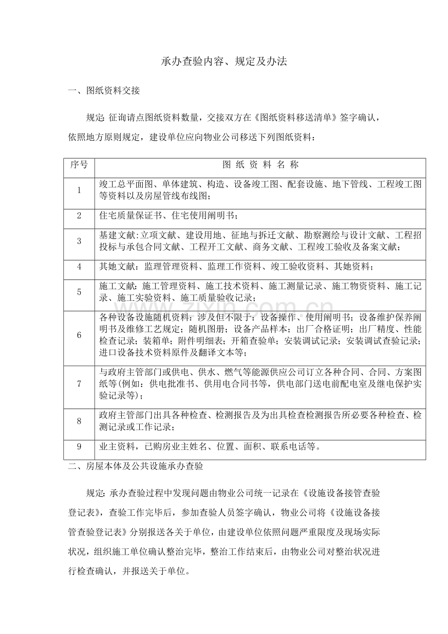承接查验内容及查验专项措施.doc_第1页