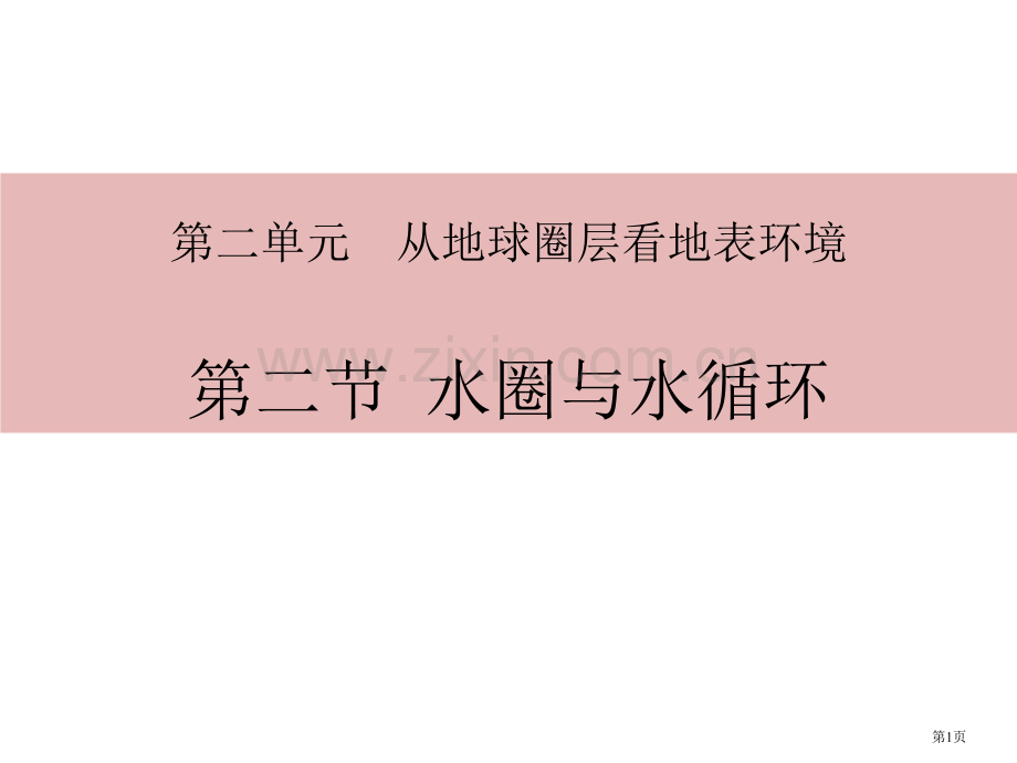 水圈与水循环从地球圈层看地表环境省公开课一等奖新名师比赛一等奖课件.pptx_第1页