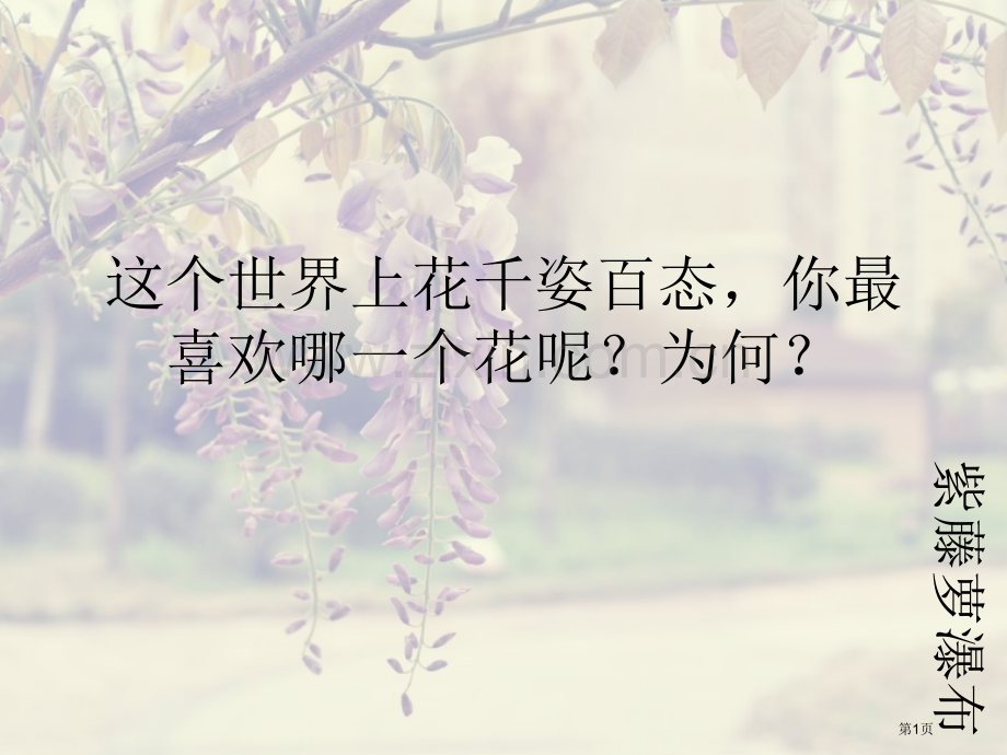 紫藤萝瀑布课件省公共课一等奖全国赛课获奖课件.pptx_第1页
