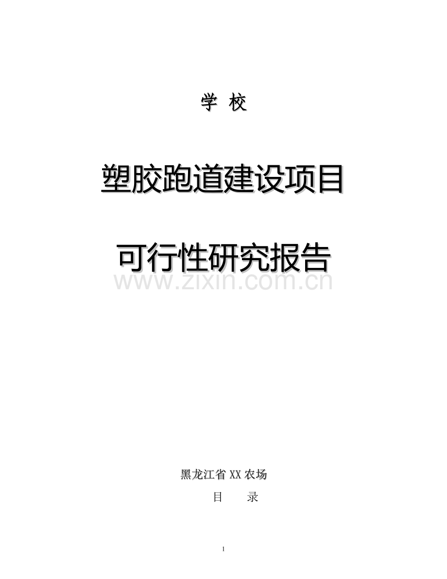 学校塑胶跑道建设可行性研究报告.doc_第1页