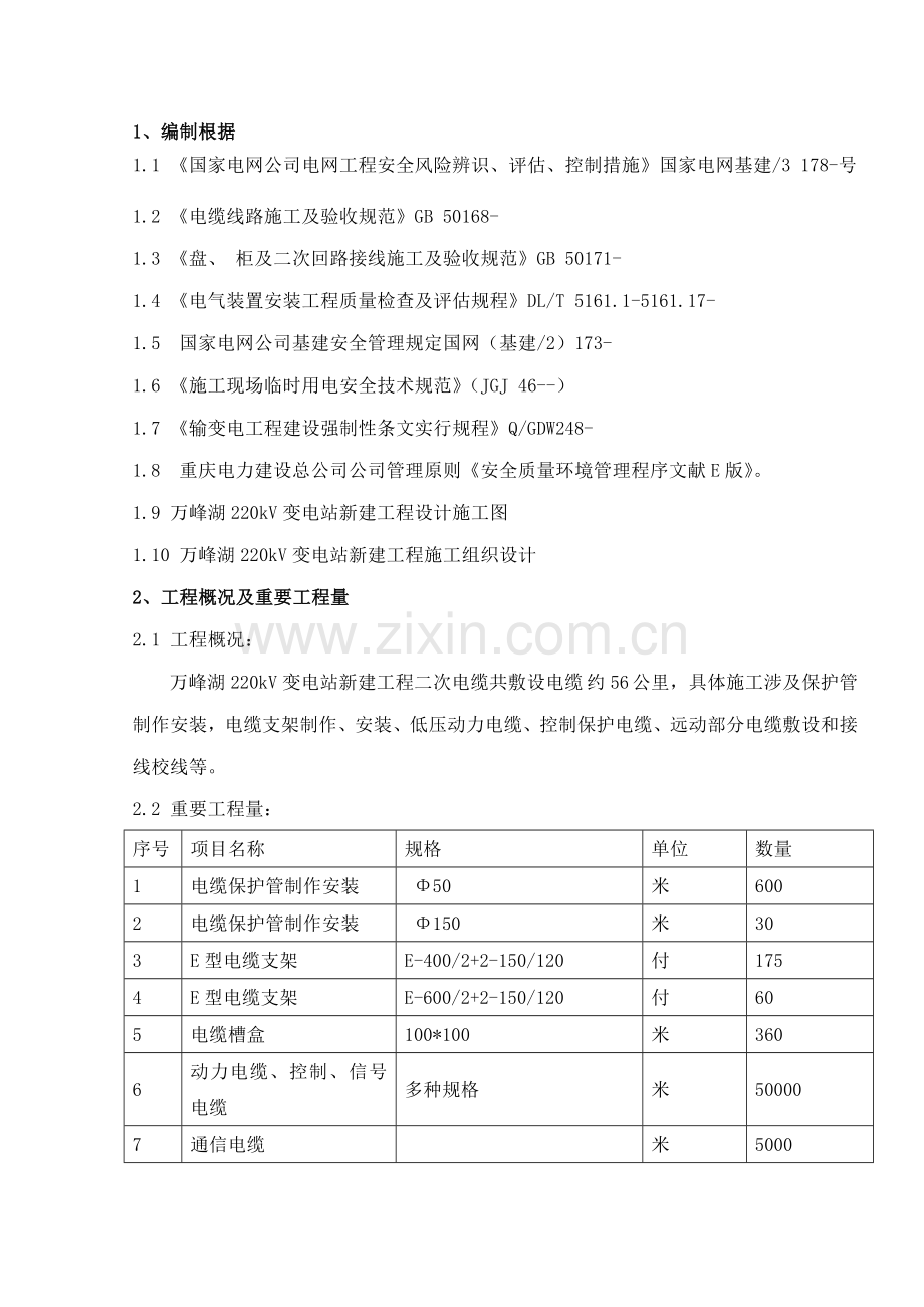 电缆敷设及接线综合施工专题方案.docx_第2页