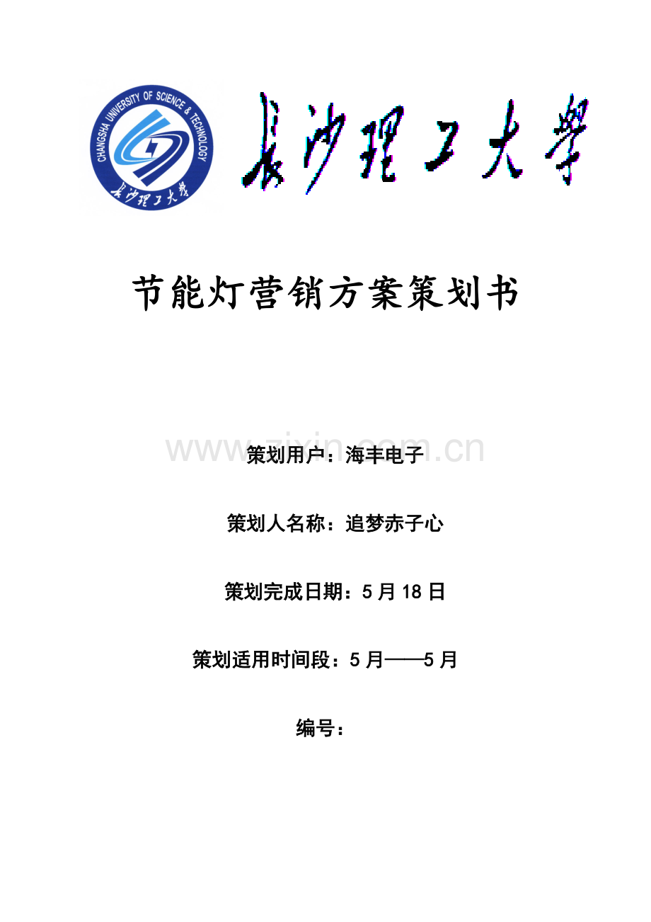 节能灯营销方案策划书样本.doc_第1页