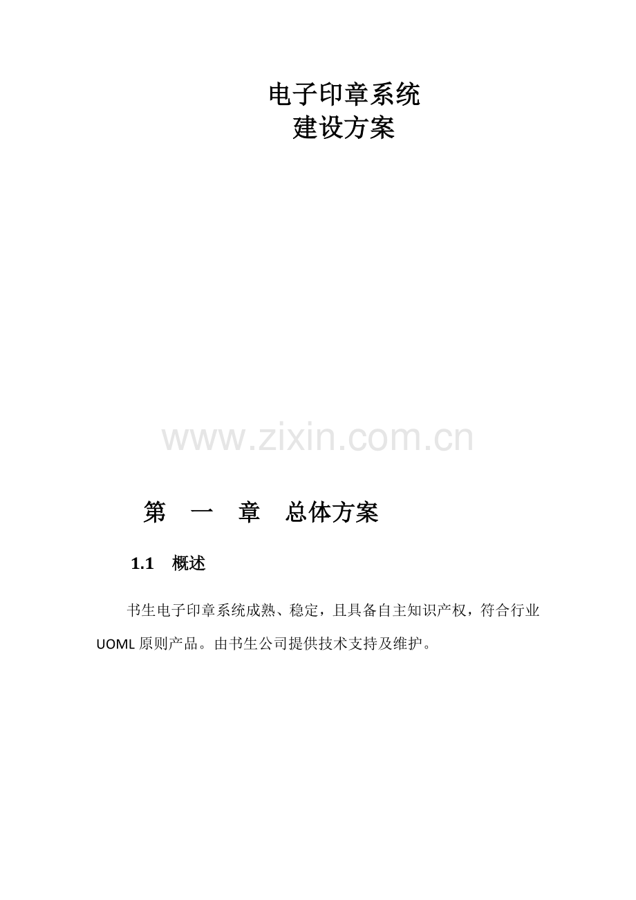 电子印章系统专项方案.doc_第1页