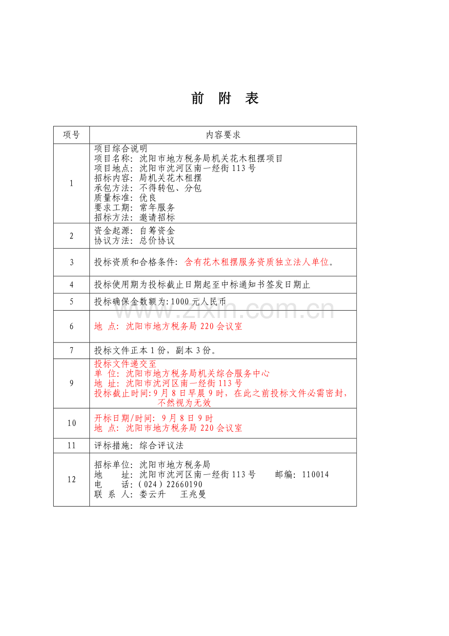 沈阳市花木租摆项目招标文件模板.doc_第2页