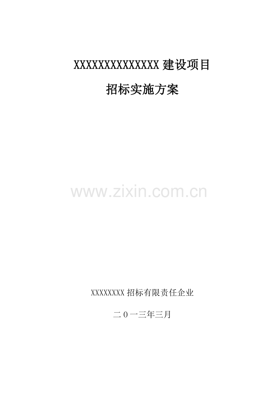 综合重点工程综合招标实施专业方案.doc_第1页