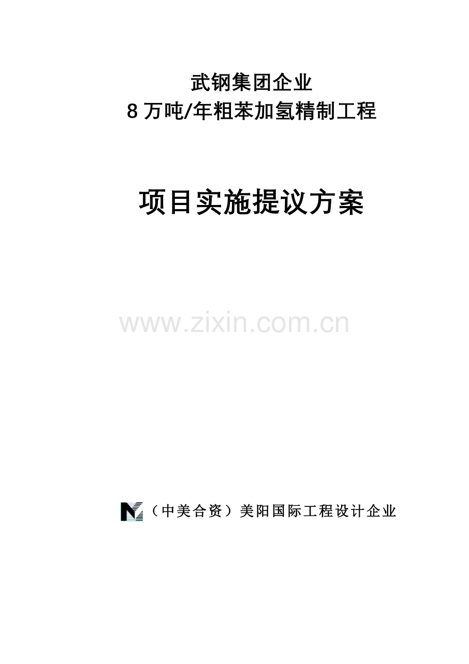 武钢集团公司项目实施建议方案模板.doc_第1页
