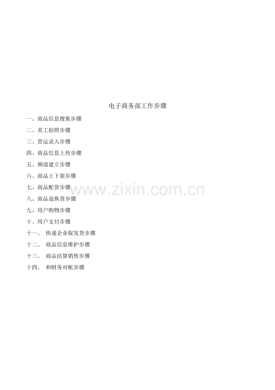 电商工作综合流程线上线下结合绝对经典.doc_第1页