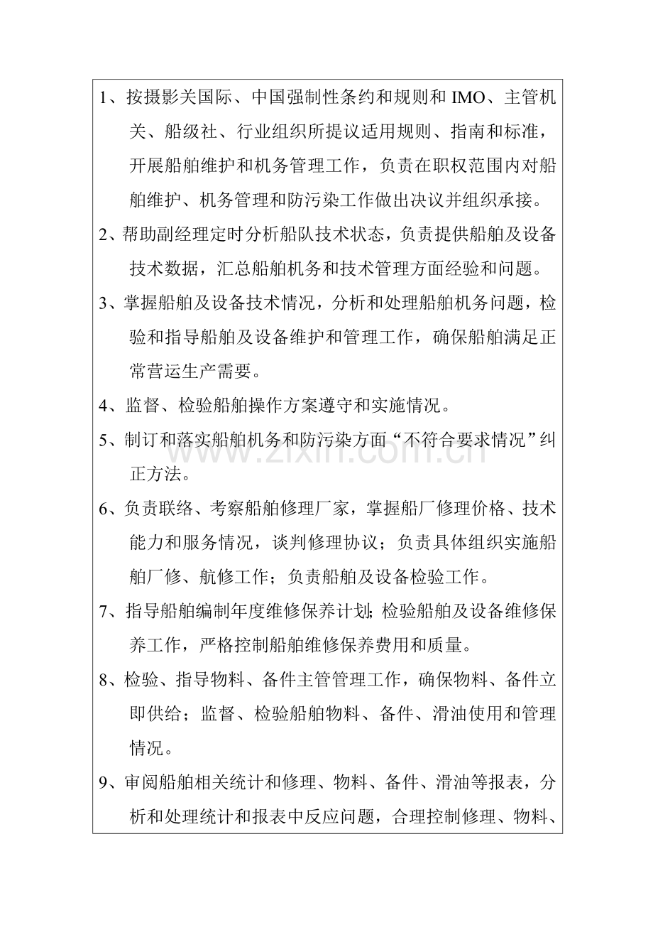 船管部机务总管岗位任务说明书样本.doc_第2页