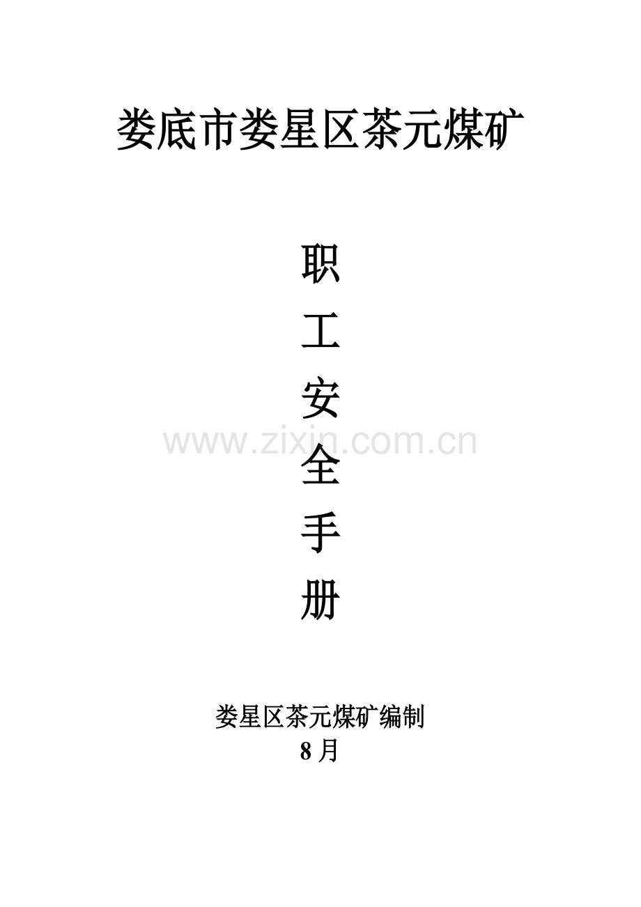 煤矿职工安全手册范本模板.doc_第1页