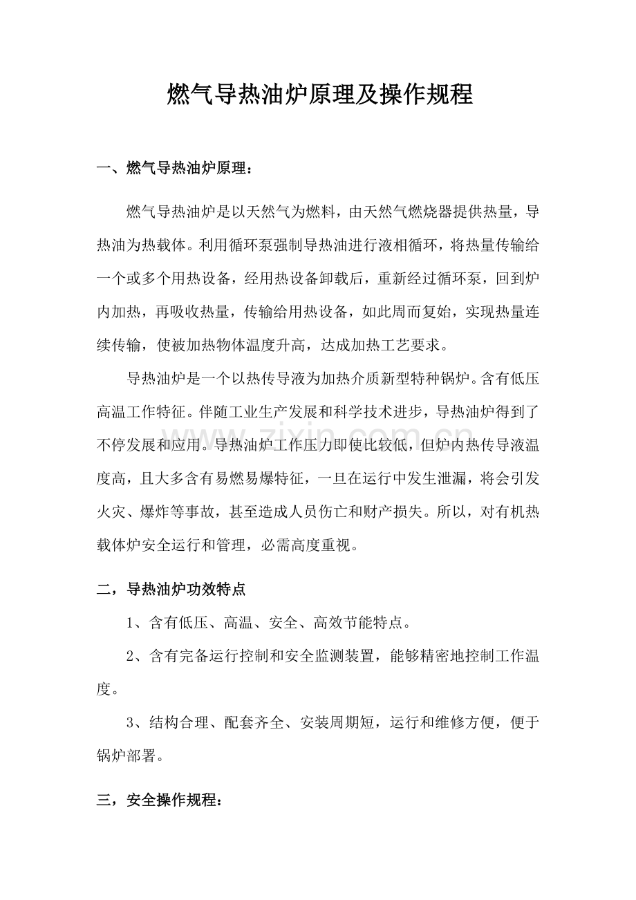 燃气导热油炉原理及操作专项规程.docx_第1页