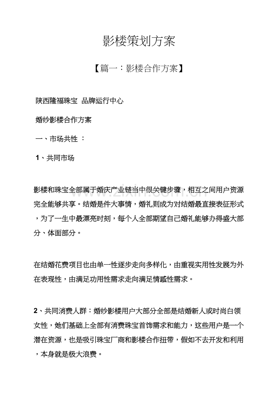 影楼专业策划专项方案.docx_第1页