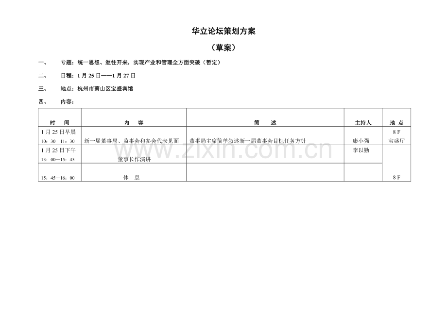 集团年度论坛策划案样本.doc_第1页