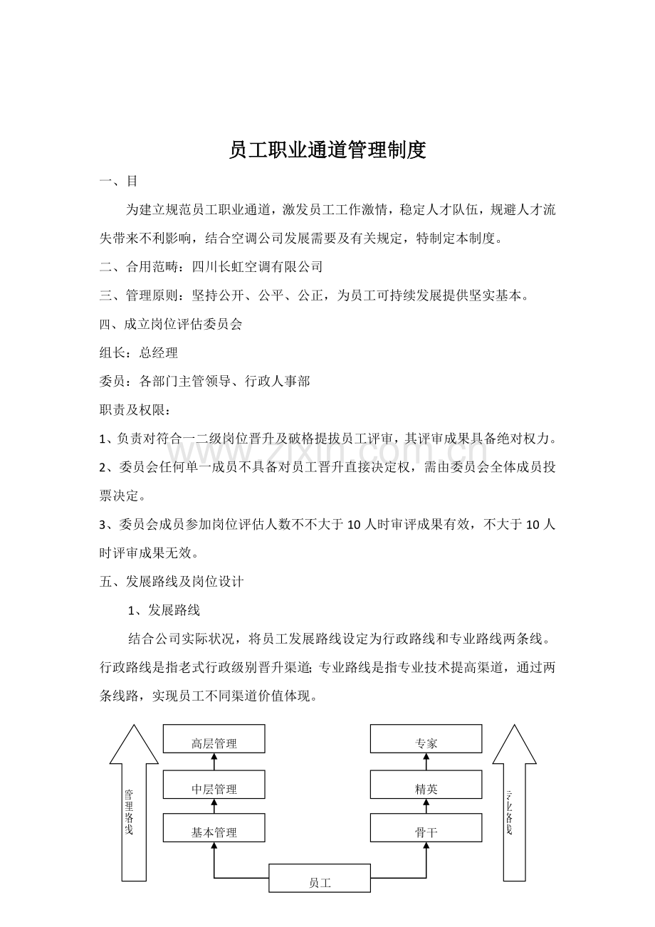 空调公司员工职业通道管理新规制度初稿.doc_第2页