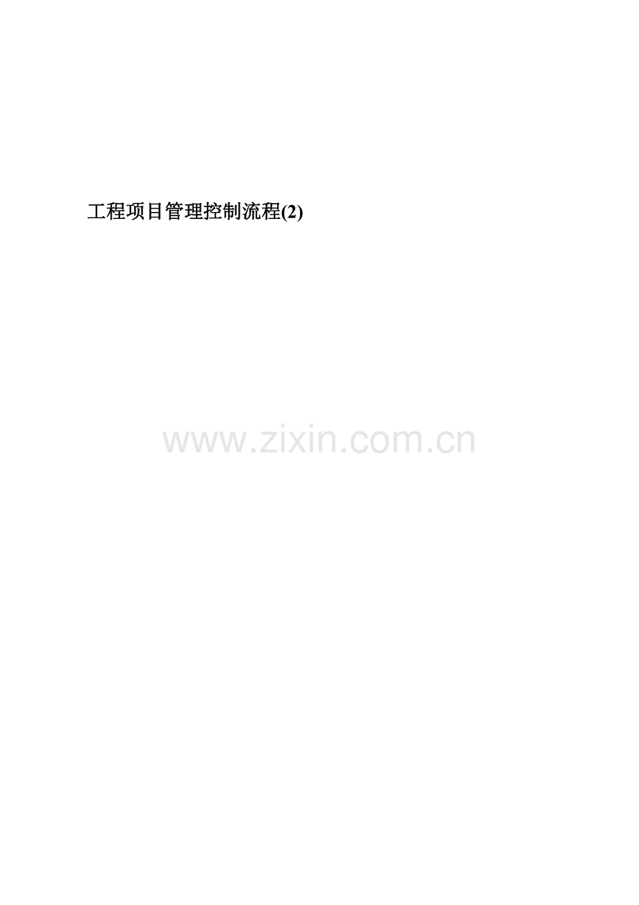 新版关键工程专项项目管理控制标准流程.docx_第1页