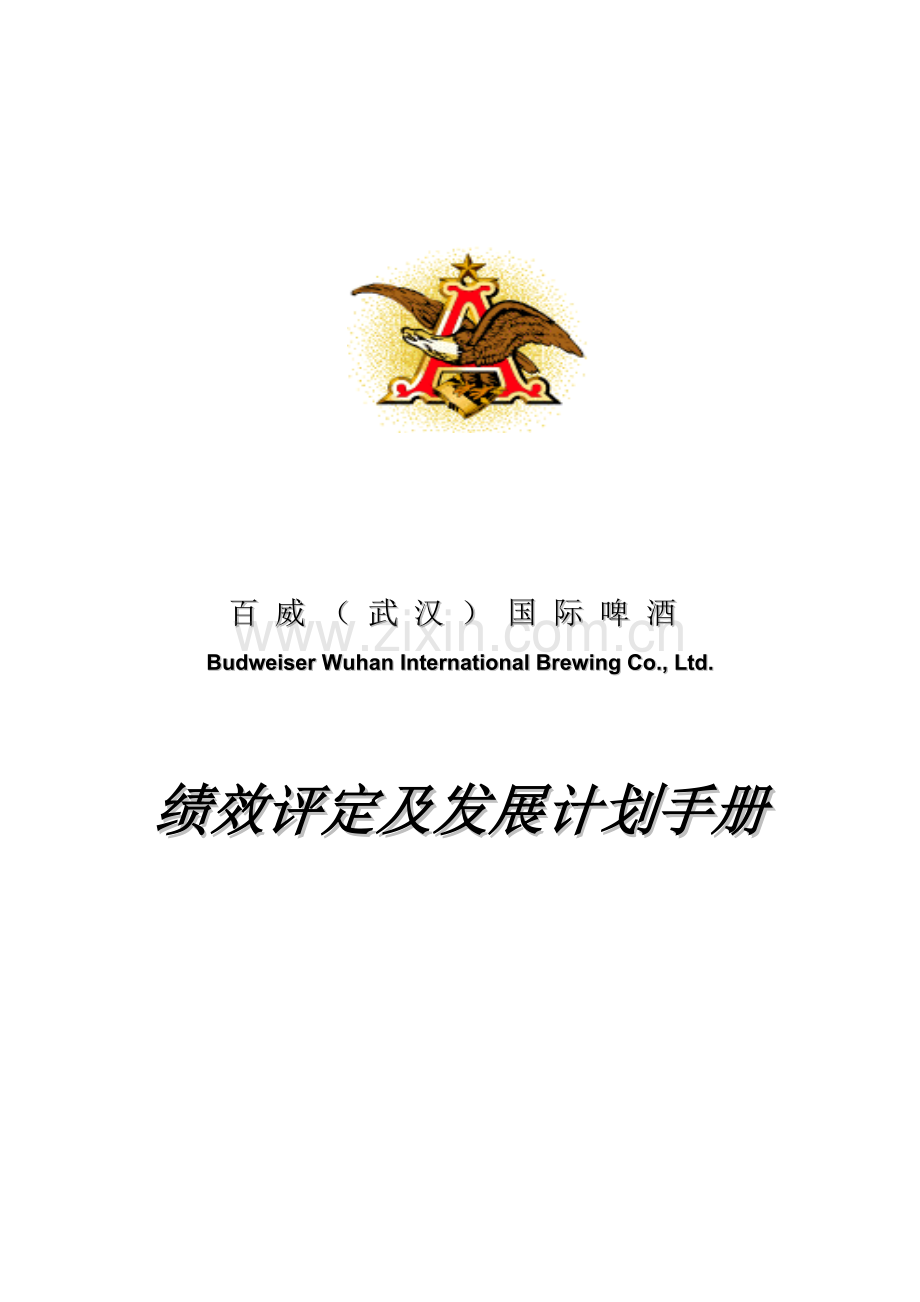 百威啤酒公司绩效评估与发展计划手册模板.doc_第1页