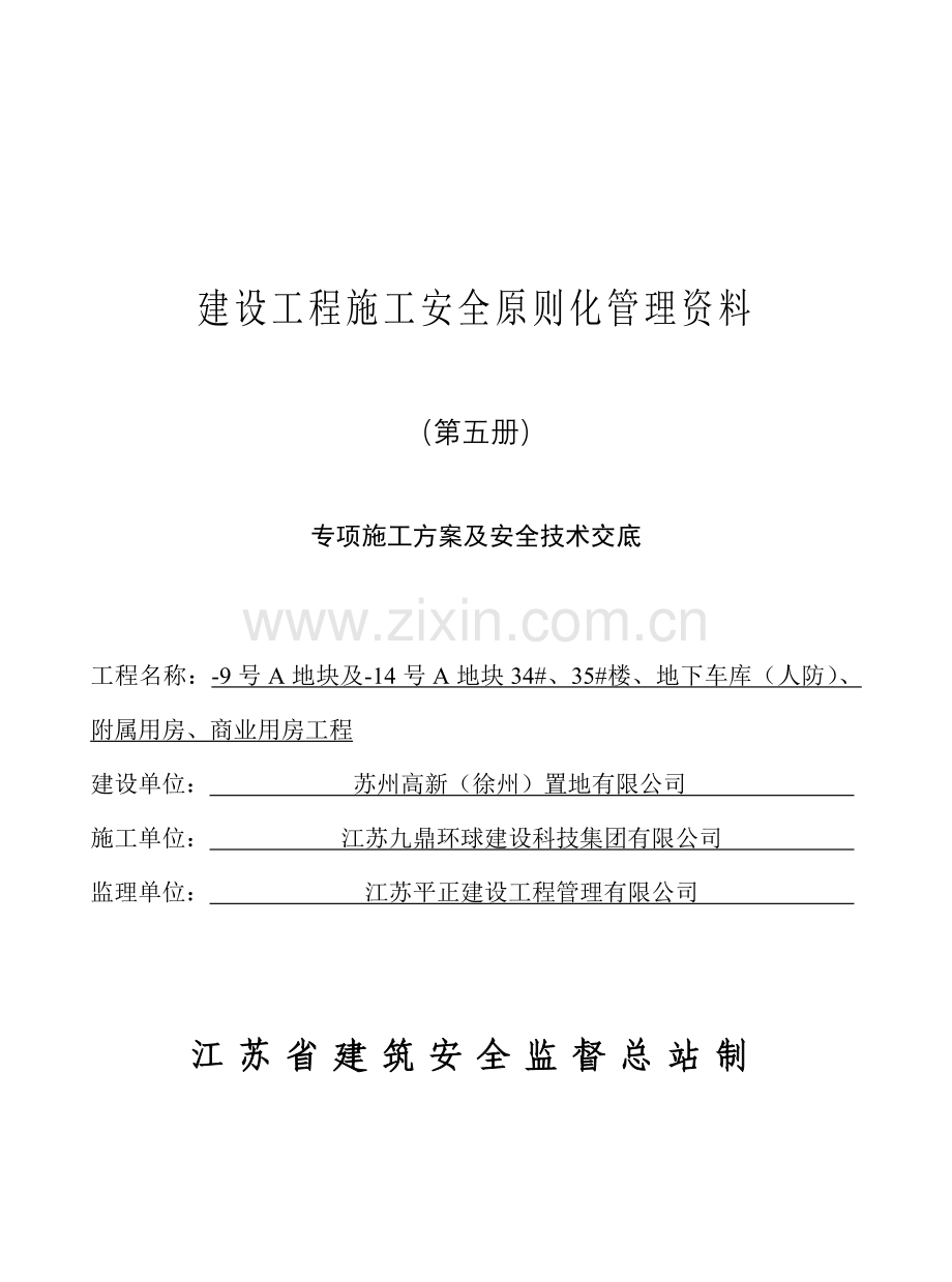 专项综合施工专题方案及安全重点技术交底.docx_第1页