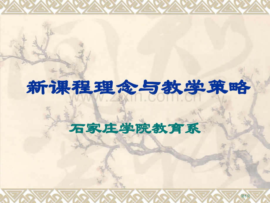 新课程理念与教学策略市公开课一等奖百校联赛特等奖课件.pptx_第1页