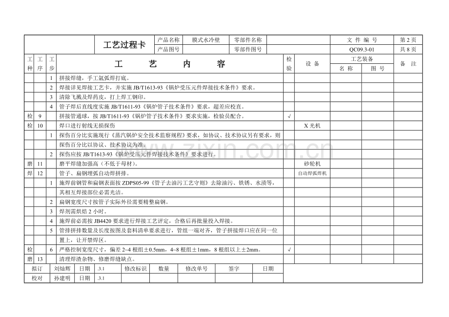 膜式水冷壁典型工艺模板.doc_第2页