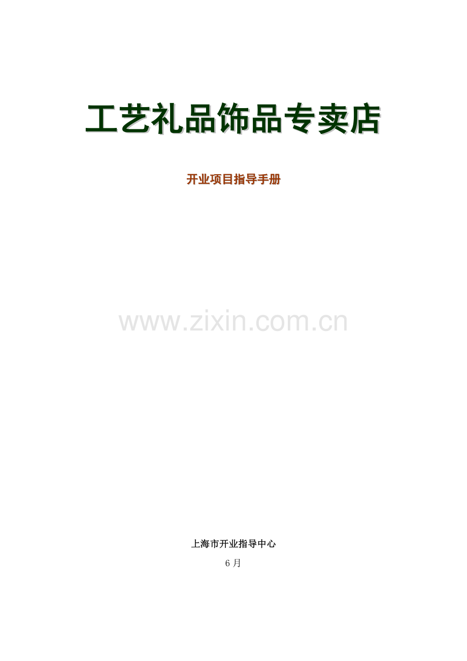 饰品专卖店开业项目指导手册模板.doc_第1页