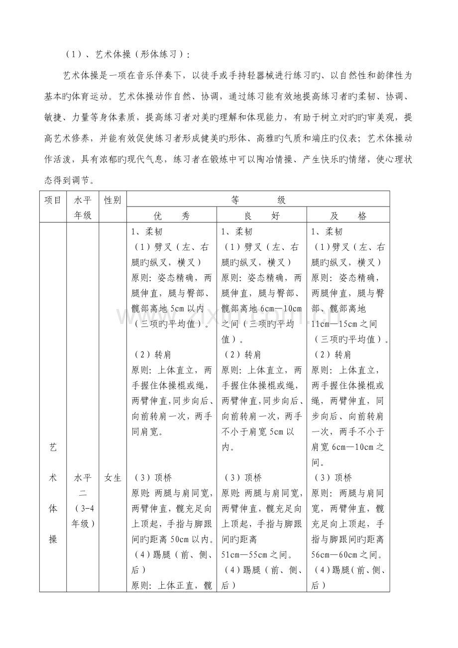 教育部体育艺术专项项目技能重点标准专题方案.docx_第2页
